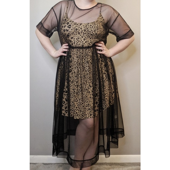 Sheer Black Tulle Dress - Picture 2 of 4